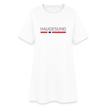 Haugesund - Norway - Norge - Norwegen - Frauen T-Shirt-Kleid - Weiß - Vorne