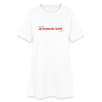 Visage amical - Robe T-shirt Femme - blanc - Devant