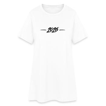 Année 2026 - Robe T-shirt Femme - blanc - Devant