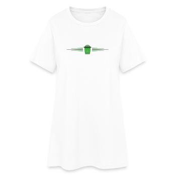 Garbage Can Icon Line - Women’s T-Shirt Dress - white - Front