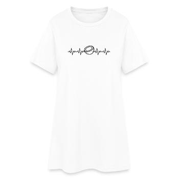 Coconut ECG Heartbeat - Women’s T-Shirt Dress - white - Front