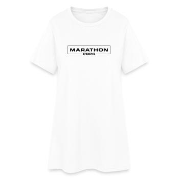 Marathon 2026 - Frauen T-Shirt-Kleid - Weiß - Vorne