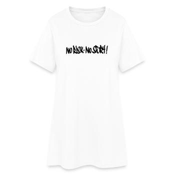 Pas de risque, pas de devise de l’histoire - Robe T-shirt Femme - blanc - Devant
