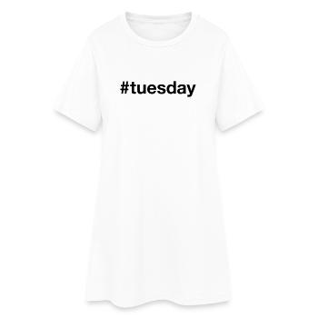 MARDI Hashtag mardi - Robe T-shirt Femme - blanc - Devant