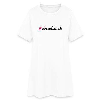 Einzelstück - Frauen T-Shirt-Kleid - Weiß - Vorne