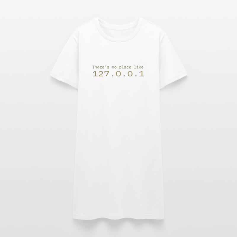 Programmer Nerd IT No place like Localhost Women’s T-Shirt Dress