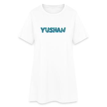 Cadeau pour Yushan - Robe T-shirt Femme - blanc - Devant