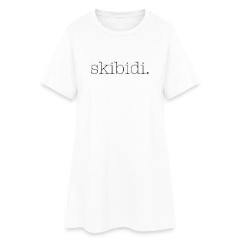 Skibidi - Frauen T-Shirt-Kleid - Weiß - Vorne