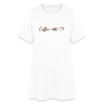 Coffee & Me - Love for Coffee Design - Women’s T-Shirt Dress - white - Front