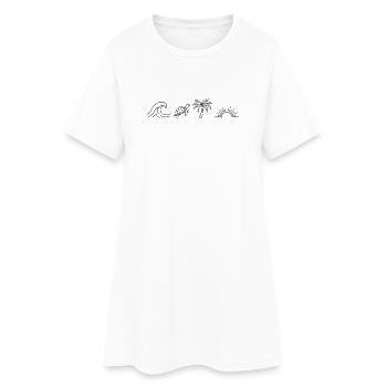 Chemise d’été Tortue - Robe T-shirt Femme - blanc - Devant