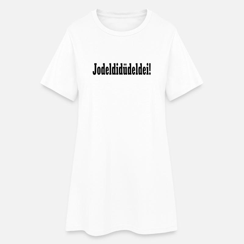 jodeldidüdeldei - Women’s T-Shirt Dress - white