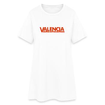 Design de lettrage Valencia Espagne - Robe T-shirt Femme - blanc - Devant