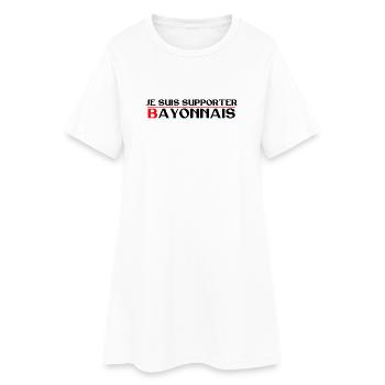 Je suis supporter Bayonnais - Robe T-shirt Femme - blanc - Devant