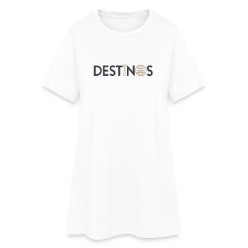 Von der Erde inspirierte Illustration einer Lebensmittelkarte - Frauen T-Shirt-Kleid - Weiß - Vorne