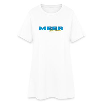 MEER GEHT IMMER - Frauen T-Shirt-Kleid - Weiß - Vorne