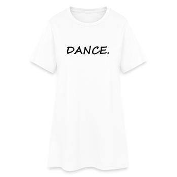 DANCE - Frauen T-Shirt-Kleid - Weiß - Vorne