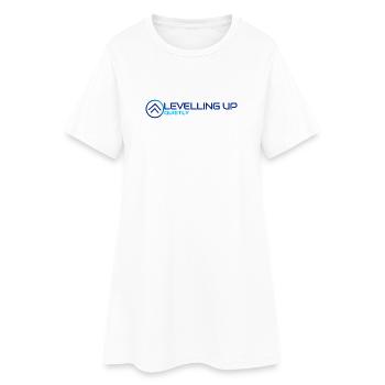 Mise à niveau silencieuse Design - Robe T-shirt Femme - blanc - Devant