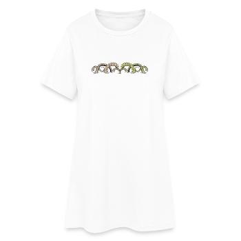 Serpents de mer : Bestiaire médiéval - Robe T-shirt Femme - blanc - Devant
