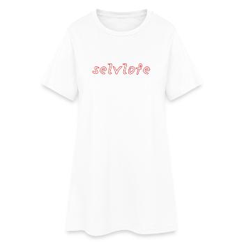 selvlofe - Frauen T-Shirt-Kleid - Weiß - Vorne
