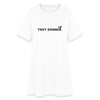 Tout_donner_ecologie - Robe T-shirt Femme - blanc - Devant
