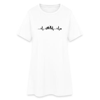 Bicycle Cyclist - Women’s T-Shirt Dress - white - Front