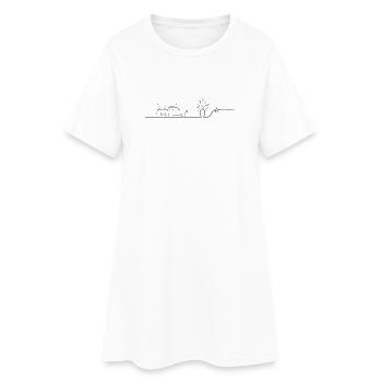 Art en ligne Van Camper Desert Cactus - Robe T-shirt Femme - blanc - Devant