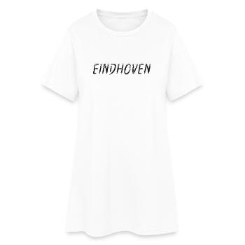 Eindhoven Netherlands - Brush Stroke City Black - Women’s T-Shirt Dress - white - Front