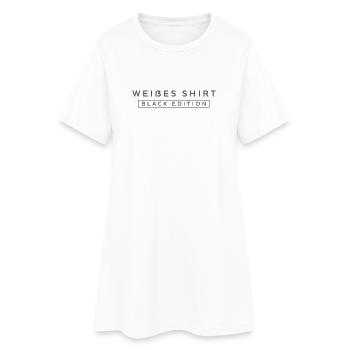 Weißes Shirt Black Edition - Frauen T-Shirt-Kleid - Weiß - Vorne