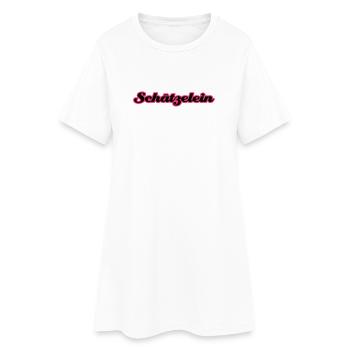 Schätzelein | Schatz | Schätzchen - Robe T-shirt Femme - blanc - Devant