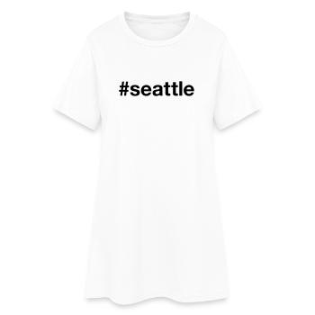 SEATTLE Hashtag Grunge - Women’s T-Shirt Dress - white - Front