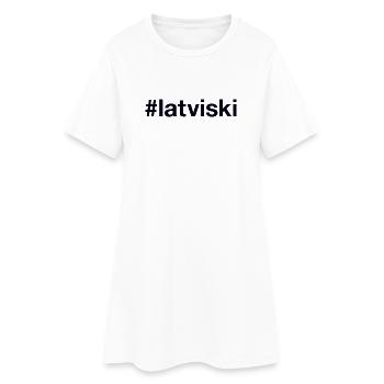 Lettonie Lettonie Hashtag Lettonie - Robe T-shirt Femme - blanc - Devant