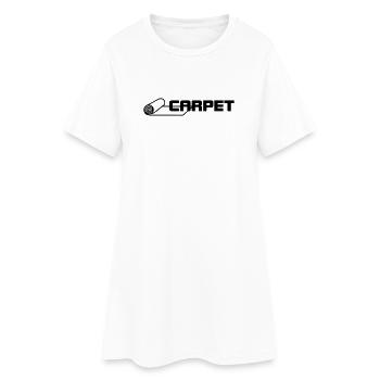 Logo des rouleaux de moquette - Robe T-shirt Femme - blanc - Devant