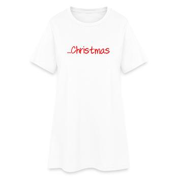 Joyeux Noël - Robe T-shirt Femme - blanc - Devant