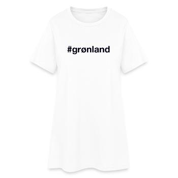 GRÖNLAND Grönland Hashtag - Frauen T-Shirt-Kleid - Weiß - Vorne