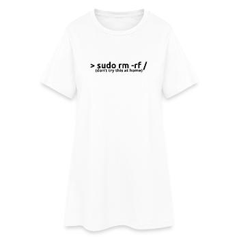 sudo rm rf - Frauen T-Shirt-Kleid - Weiß - Vorne