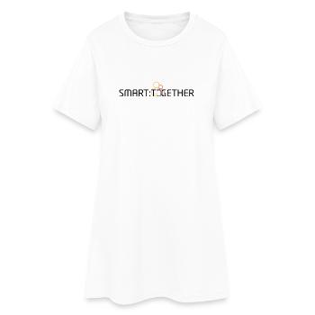 Lettrage SmartTogether - Robe T-shirt Femme - blanc - Devant