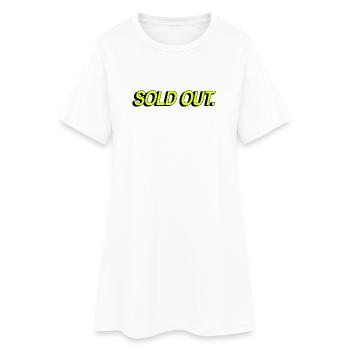 Sold Out - Frauen T-Shirt-Kleid - Weiß - Vorne