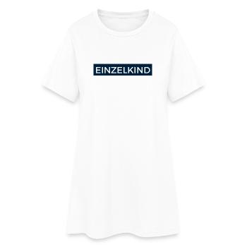 Enfant unique - Design en bleu foncé - Robe T-shirt Femme - blanc - Devant