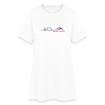 Cœur de randonnée des montagnes Wanderwoman - Robe T-shirt Femme - blanc - Devant