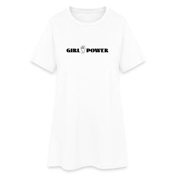girl power - Women’s T-Shirt Dress - white - Front