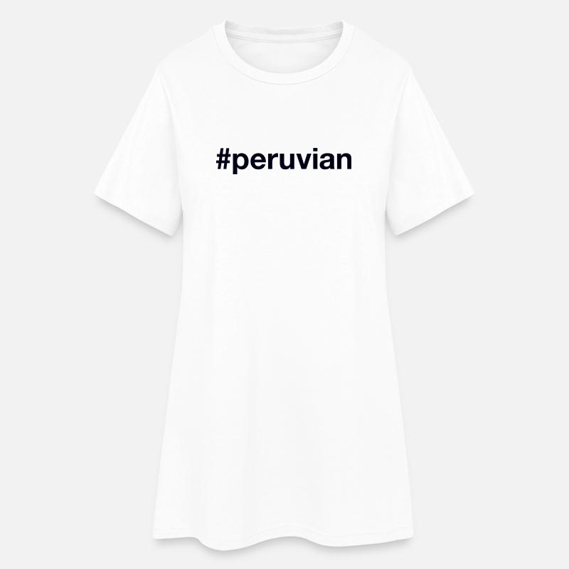 Hashtag peruviano Perù - Vestito T-shirt donna - bianco