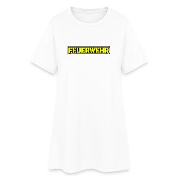 Lettrage néon feux d’artifice - Robe T-shirt Femme - blanc - Devant