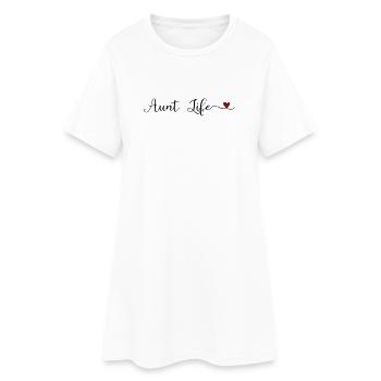 Tante Leben - Frauen T-Shirt-Kleid - Weiß - Vorne
