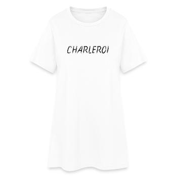 Charleroi Belgium - Brush Stroke City Black - Robe T-shirt Femme - blanc - Devant