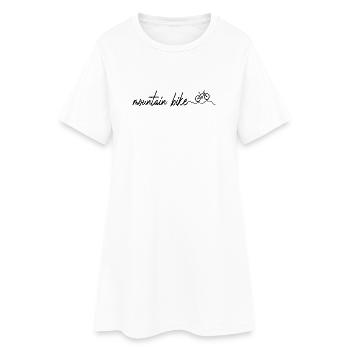 Bicycle Mountain Bike Mtb Cyclist - Women’s T-Shirt Dress - white - Front