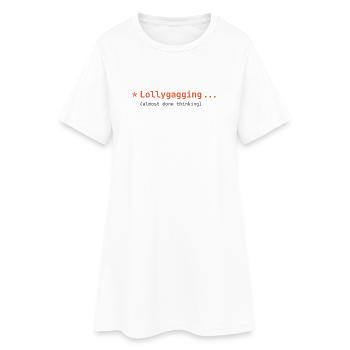 Codage d’ambiance - Lollygagging - Robe T-shirt Femme - blanc - Devant