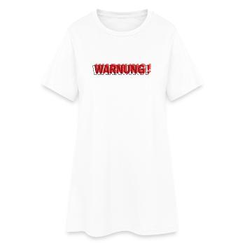 Avertissement - Modern Statement Design - Robe T-shirt Femme - blanc - Devant