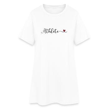 Conception du cœur de l’athlète - Robe T-shirt Femme - blanc - Devant