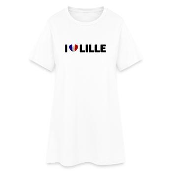 J’adore Lille, France - Robe T-shirt Femme - blanc - Devant