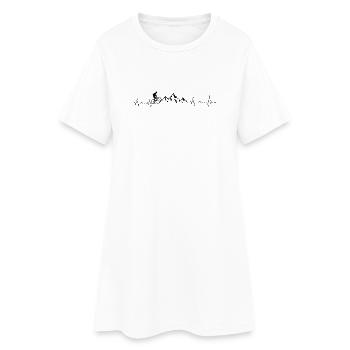 Battements de cœur VTT - Robe T-shirt Femme - blanc - Devant